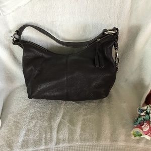 Brown leather Talbot shoulder bag